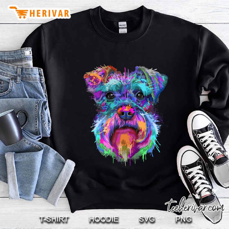 Splash Art Schnauzer Cute Schnauzer Owners Sweatshirt