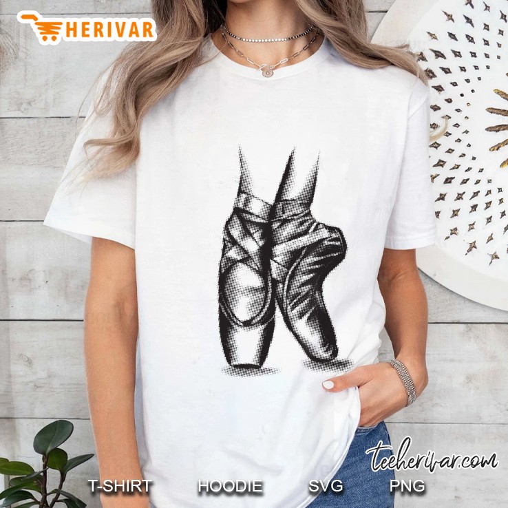 Ballerina Ballet Shoes Cool Toe Dancing Ladies Tee