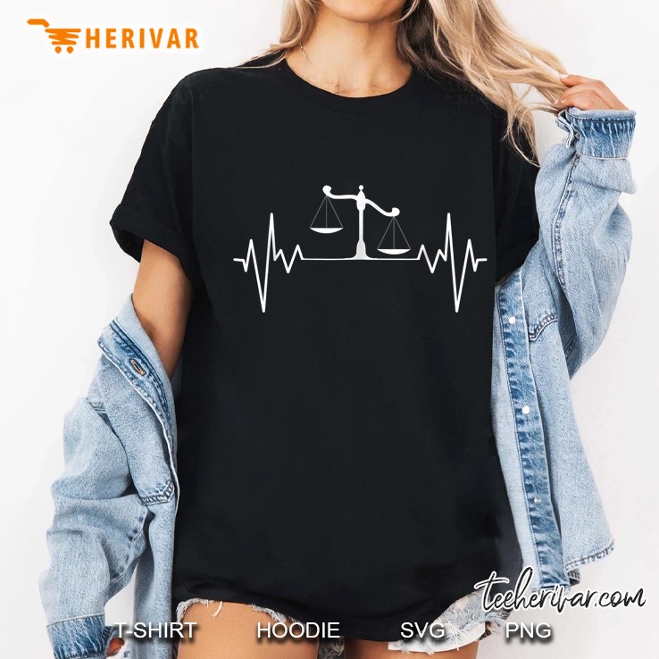 Balance Heartbeat Funny Lawyer Ladies Tee