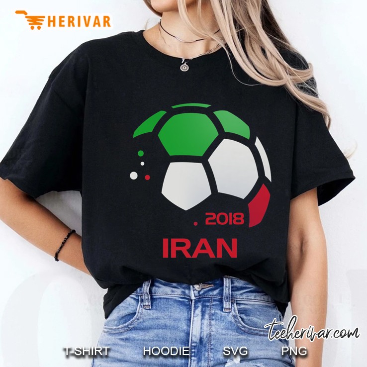 Iran 2018 Iranian Flag Soccer Ball Version Ladies Tee
