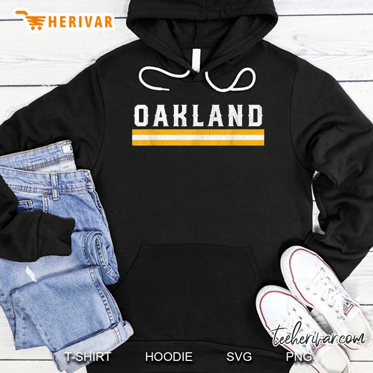 Vintage Oakland Baseball Script Home Skyline Hoodie