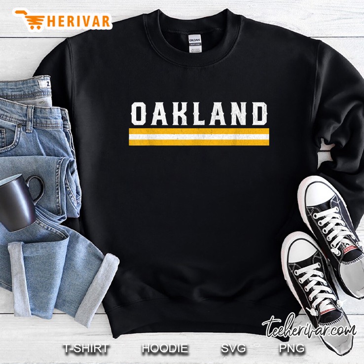 Vintage Oakland Baseball Script Home Skyline Sweatshirt