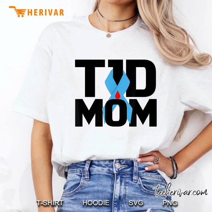 T1D Mom Type 1 Diabetes White Version Ladies Tee