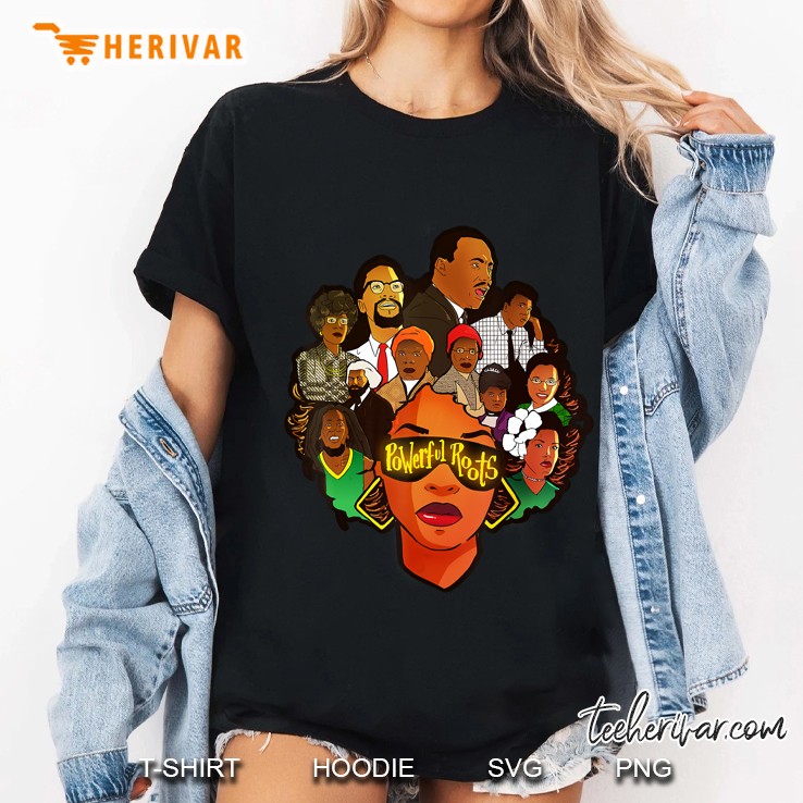 Powerful Roots Black History Month I Love My Roots Ladies Tee