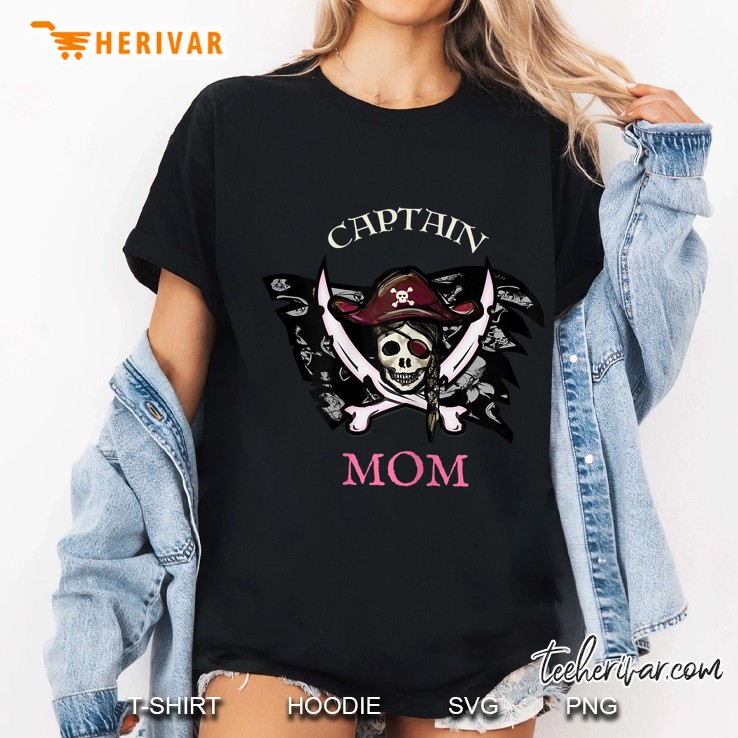 Captain Mom Pirate Captain Version2 Ladies Tee
