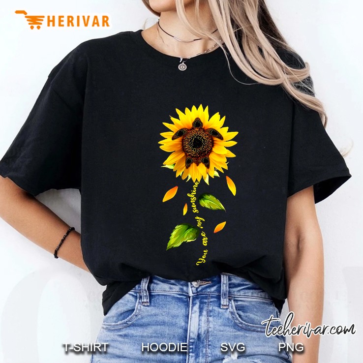 You Are My Sunshine Turtle Sunflower Version Ladies Tee