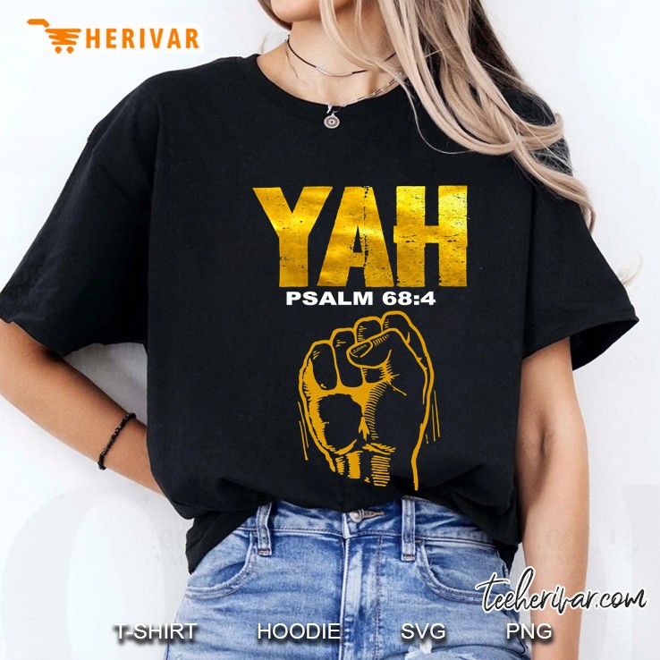 Yah Psalm 68 4 Gold Holding Hand Version Ladies Tee
