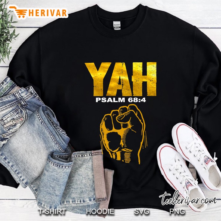Yah Psalm 68 4 Gold Holding Hand Version Sweatshirt
