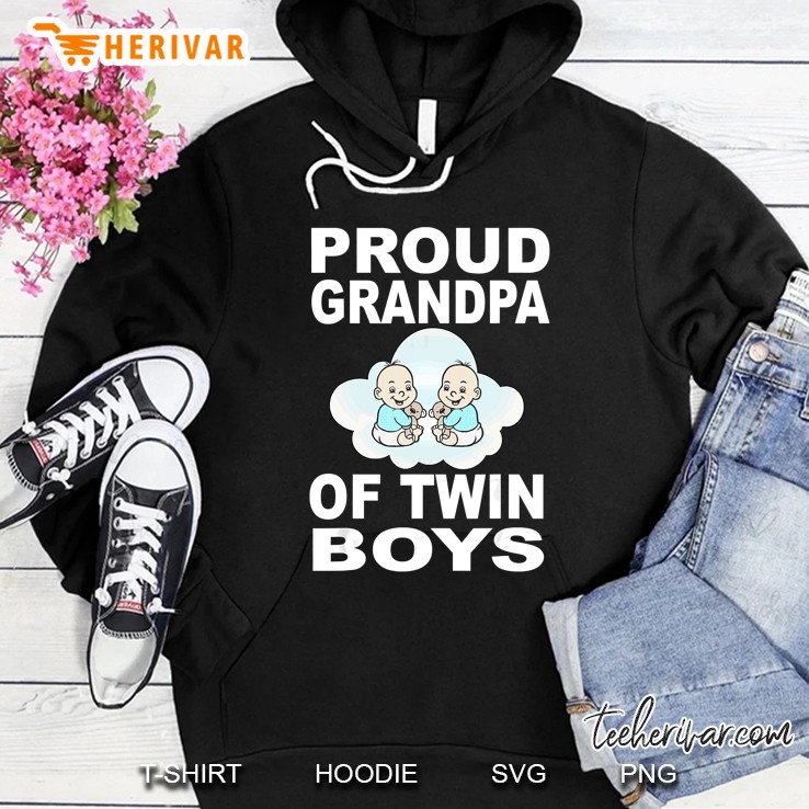 Proud Grandpa Of Twin Boys Hoodie