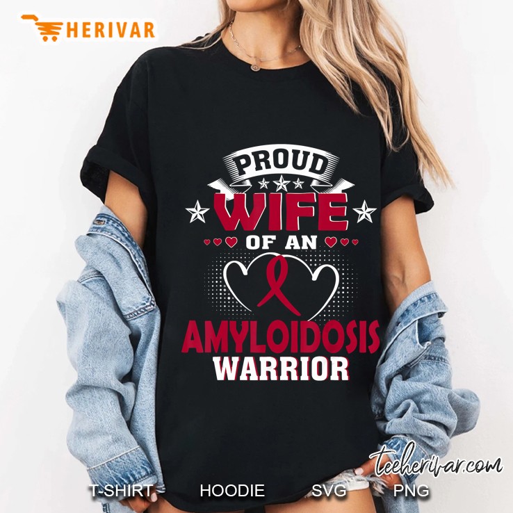 Proud Wife Of An Amyloidosis Warrior Ladies Tee