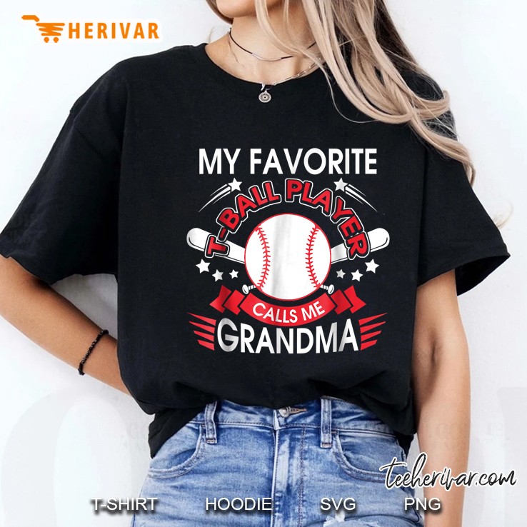 My Favorite Ball Player Call Me Grandma Ladies Tee