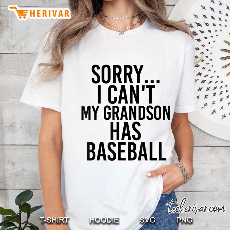 Grandpa Grandma My Grandson Has Baseball Ladies Tee
