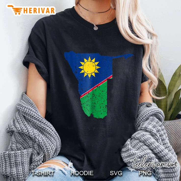 Namibia Country Map Flag Version Ladies Tee