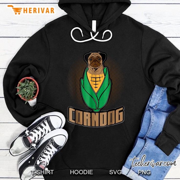 Corndog Pug Dog In Corn Version Hoodie