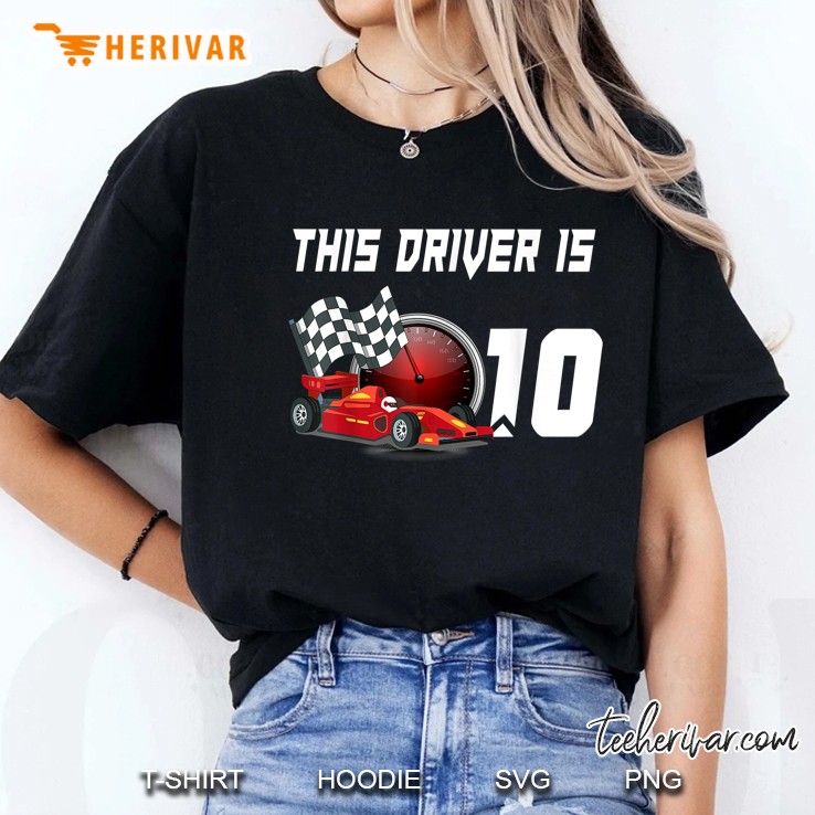 This Driver Is 10 Racing Car Version Ladies Tee