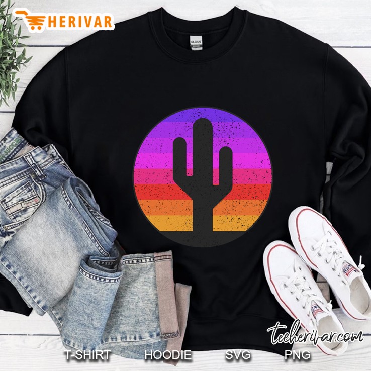 Cactus Silhouette Sunset Vintage Version Sweatshirt