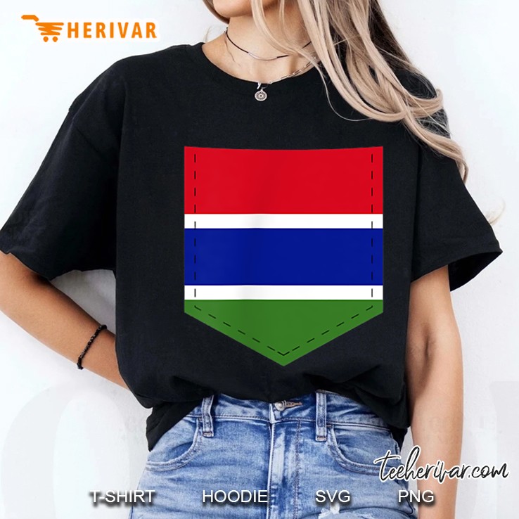Gambian Flag Pocket Ladies Tee