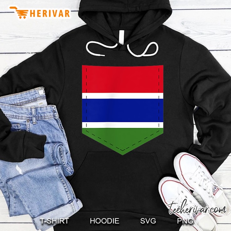 Gambian Flag Pocket Hoodie