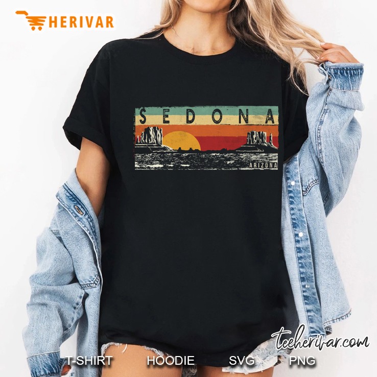 Sedona Arizona Sunset Vintage Version Ladies Tee
