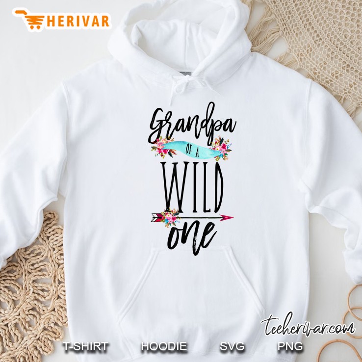 Grandpa Of A Wild One Floral Version Hoodie