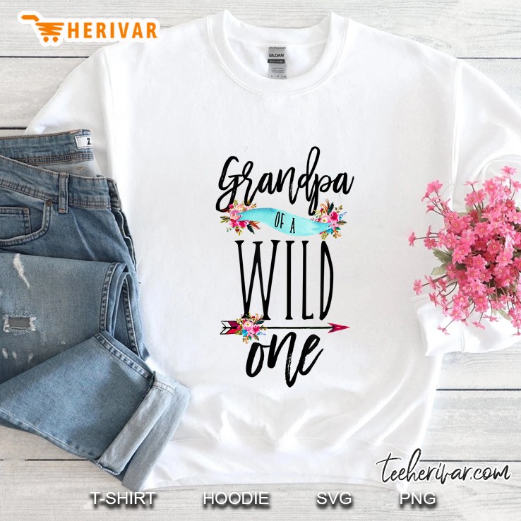 Grandpa Of A Wild One Floral Version Sweatshirt