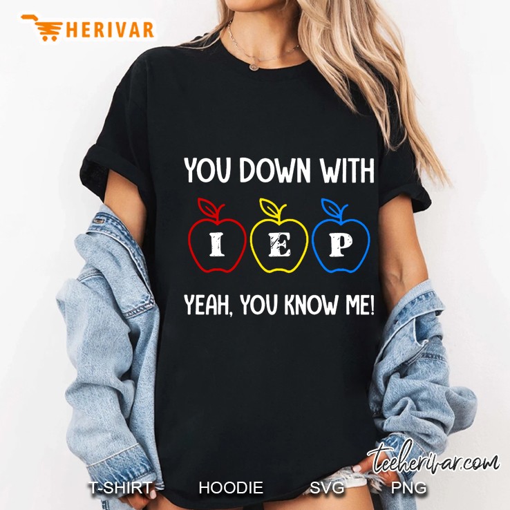 You Down With I E P Yeah You Know Me Colorful Apples Version Ladies Tee