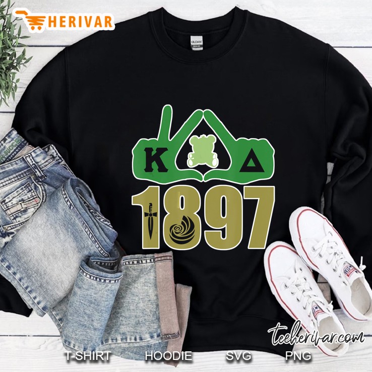 Kappa 1897 Hand Sign Bear Delta Nautilus Shell Sweatshirt
