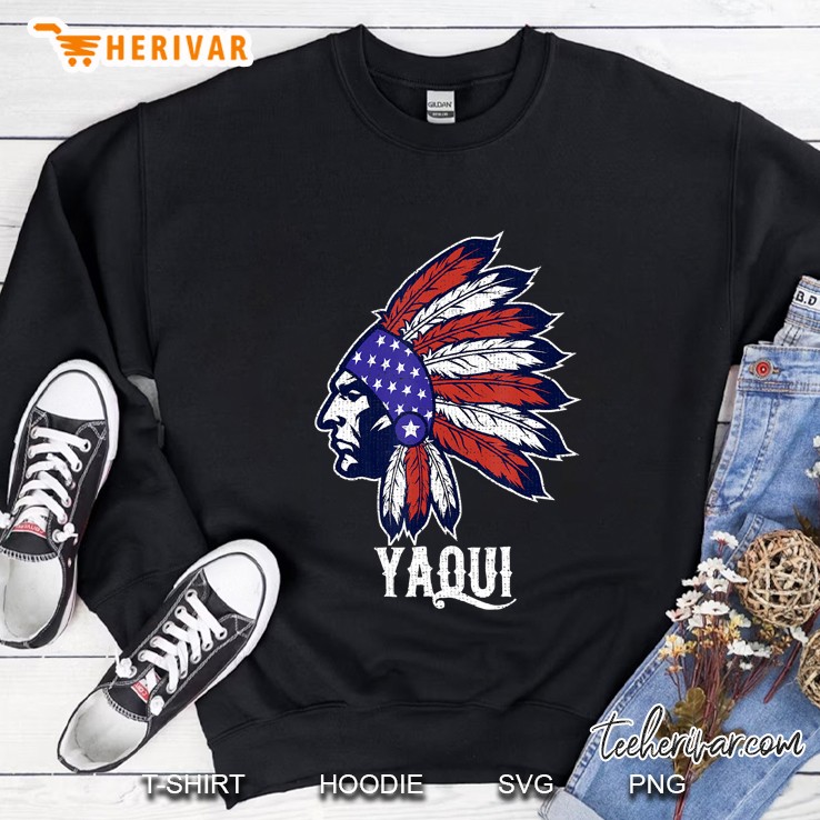 Yaqui Native American Flag Pride Headdress Sweatshirt
