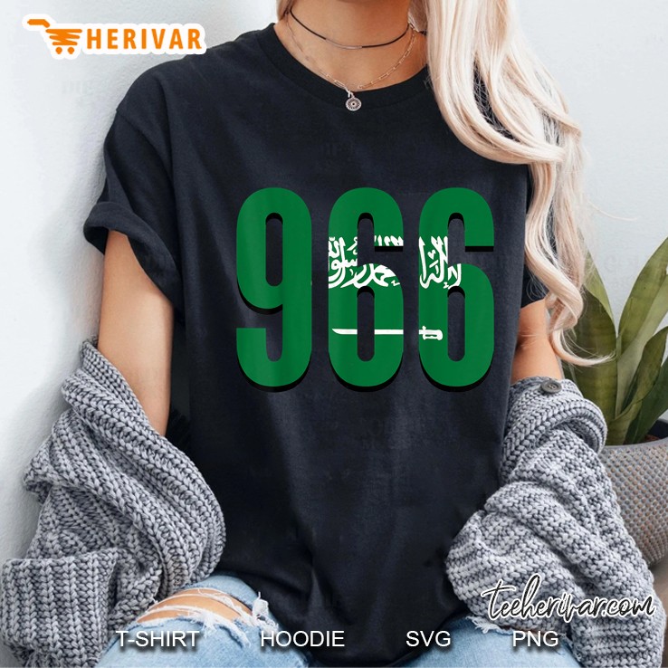 966 Area Code Saudi Arabia Flag Ladies Tee