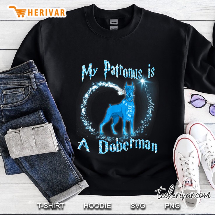 My Patronus Is A Doberman Blue Doberman Version Sweatshirt