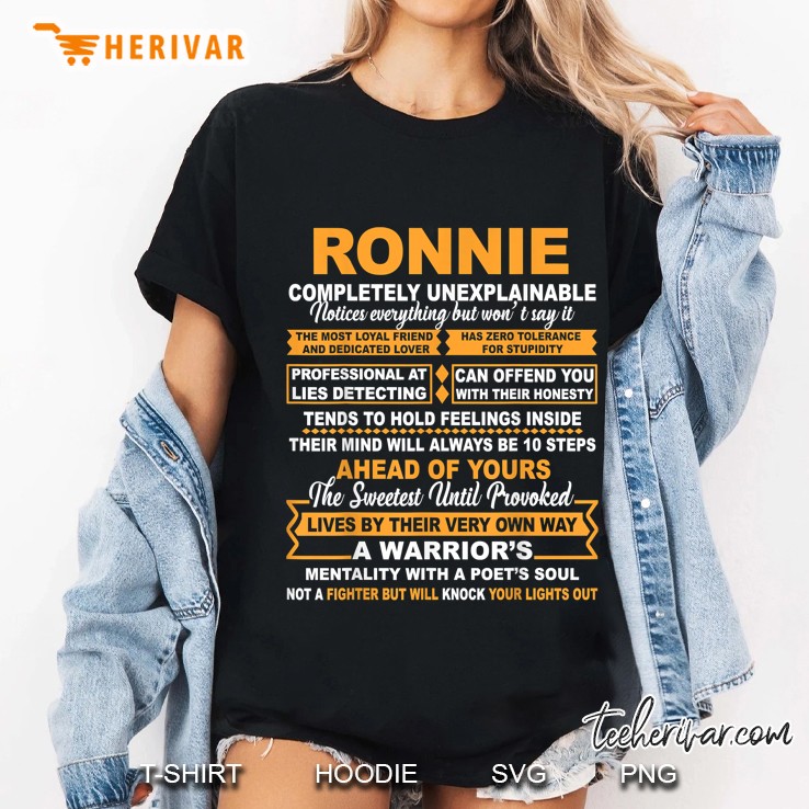 Ronnie Completely Unexplainable Notices Everything But Won