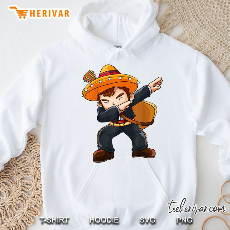 Dabbing Mexican Mariachi With Guitar Cinco De Mayo Hoodie