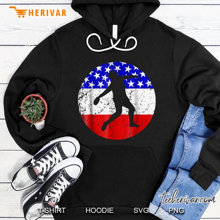Discus Throw American Flag Hoodie