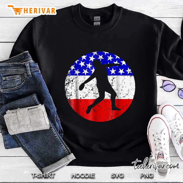 Discus Throw American Flag Sweatshirt