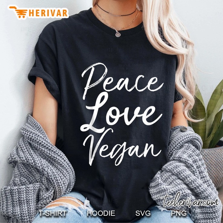 Peace Love Vegan Ladies Tee
