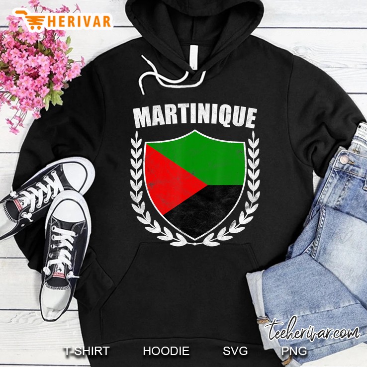 Martinique Martinique Flag Shield Version Hoodie