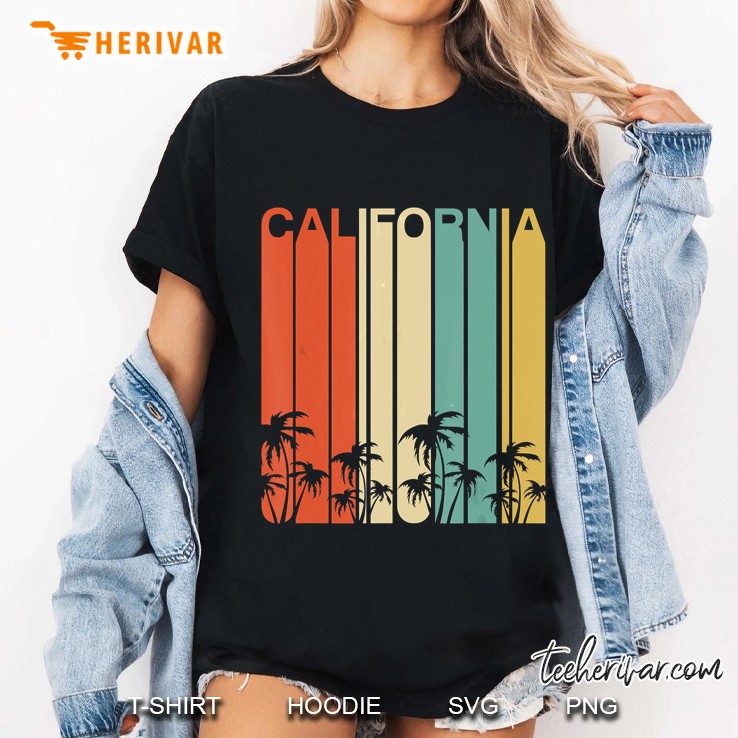 California Palm Tree Beach Vintage Version Ladies Tee