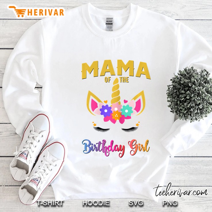 Mama Of The Birthday Girl Unicorn Sweatshirt