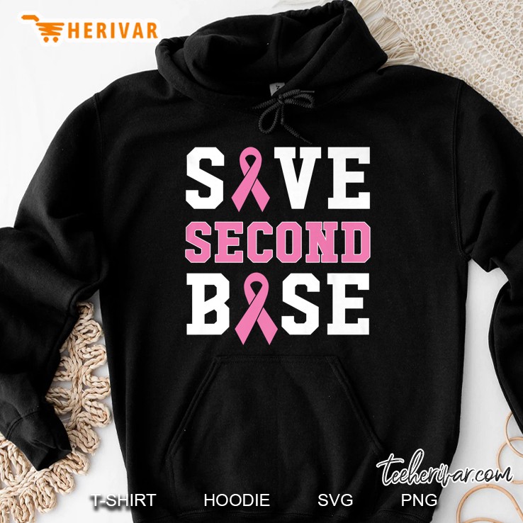 Save Second Base Pink Ribbon Version Hoodie