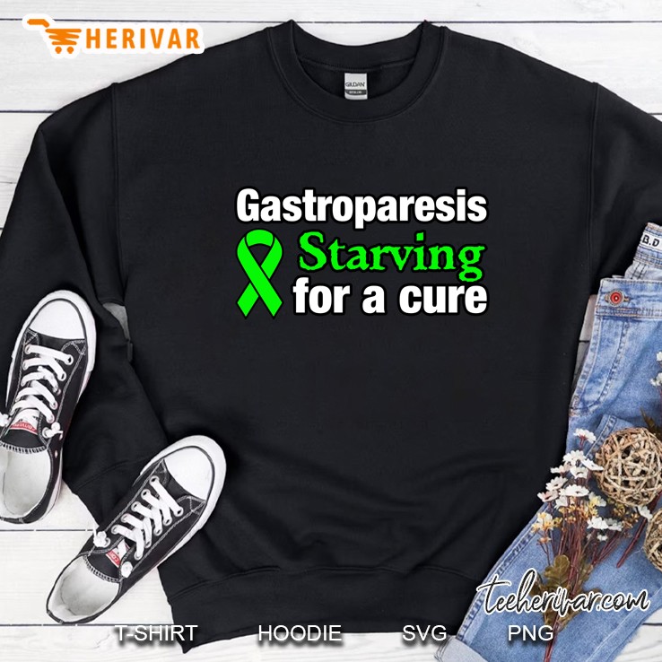Gastroparesis Awareness Starving For A Cure Green Ribbon Version Sweatshirt