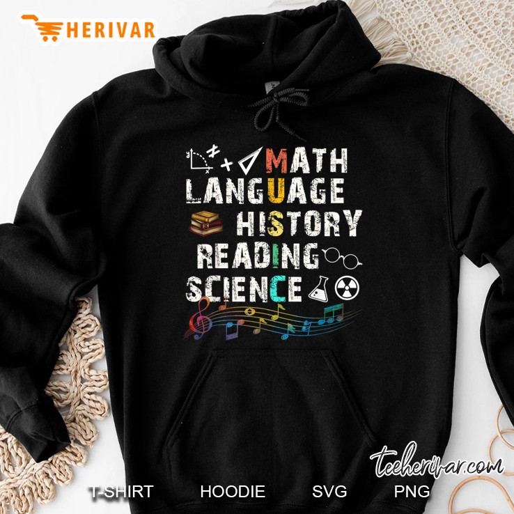Math Language History Reading Science Hoodie