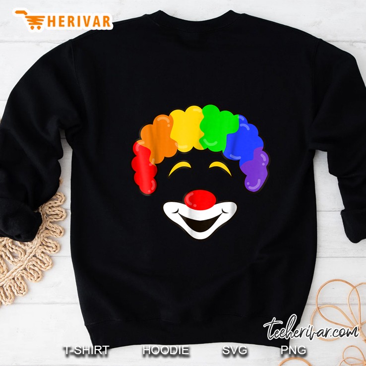Smiling Rainbow Hair Clown Sweatshirt