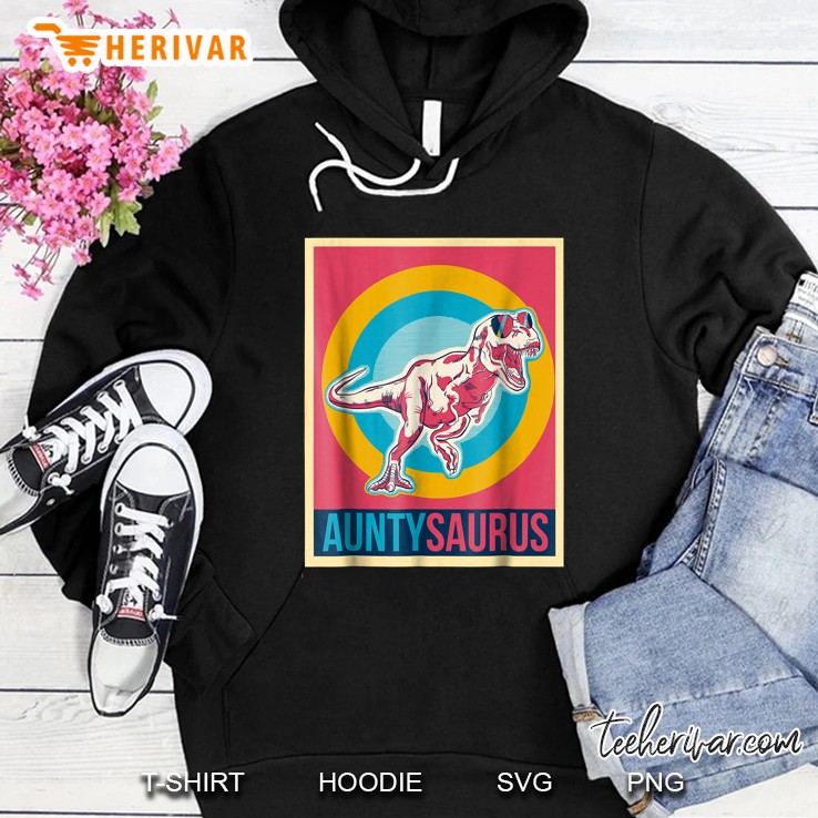 Auntysaurus Pink T Rex With Sunglasses Version Hoodie