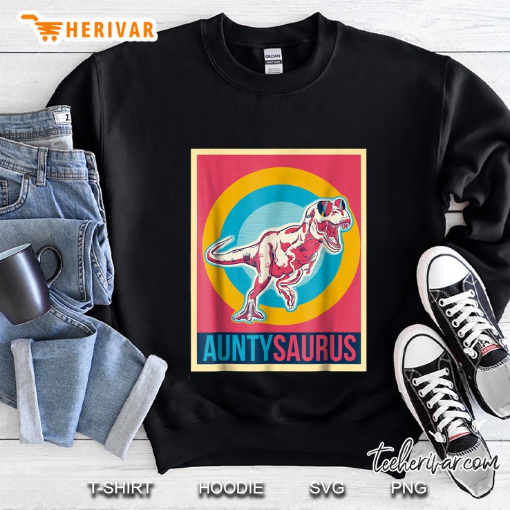Auntysaurus Pink T Rex With Sunglasses Version Sweatshirt