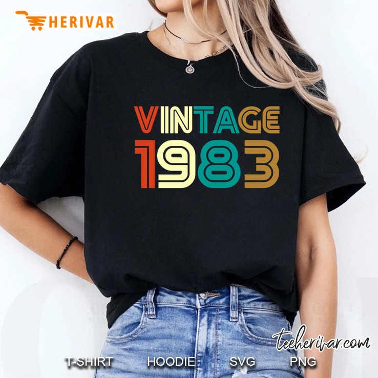 Vintage 1983 37th Birthday Version2 Ladies Tee