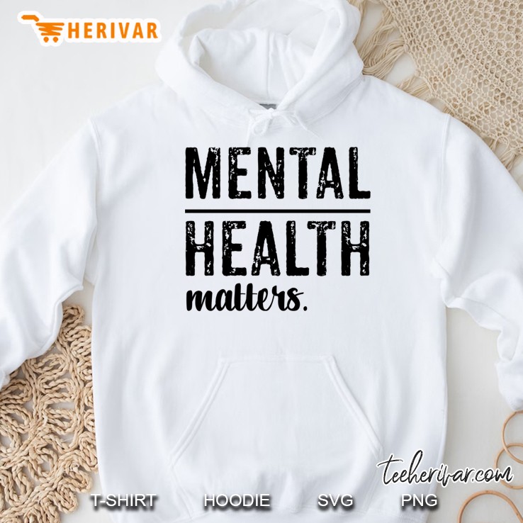 Mental Health Matters White Version Hoodie