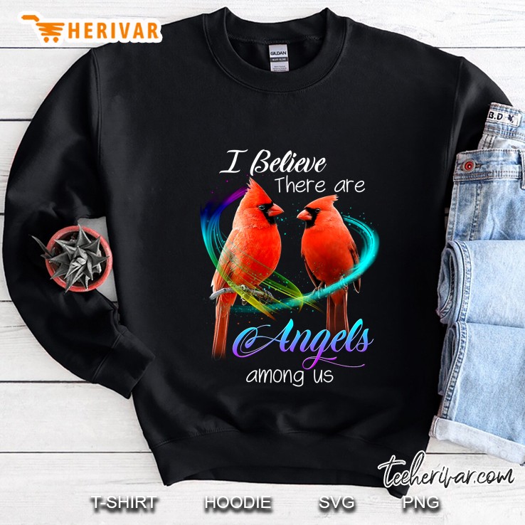 I Believe There Are Angels Among Us Couple Of Northern Cardinal Version Sweatshirt