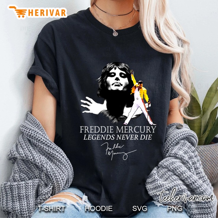 Freddie Mercury Legends Never Die Ladies Tee