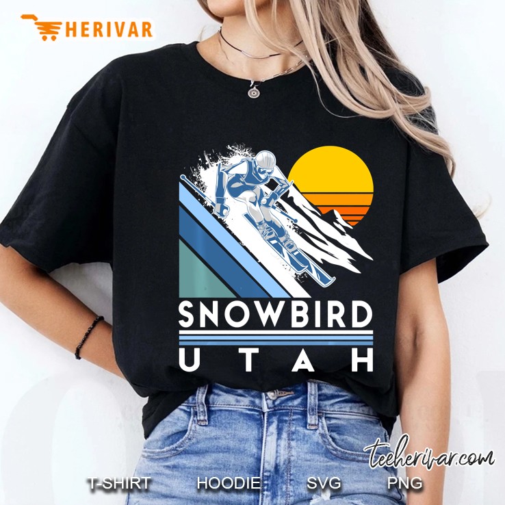 Snowbird Utah Retro Ski Version2 Ladies Tee