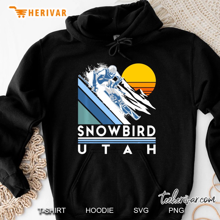 Snowbird Utah Retro Ski Version2 Hoodie